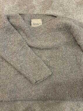 Elizabeth Suzann Women's Taupe Crewneck Sherpa Sweater